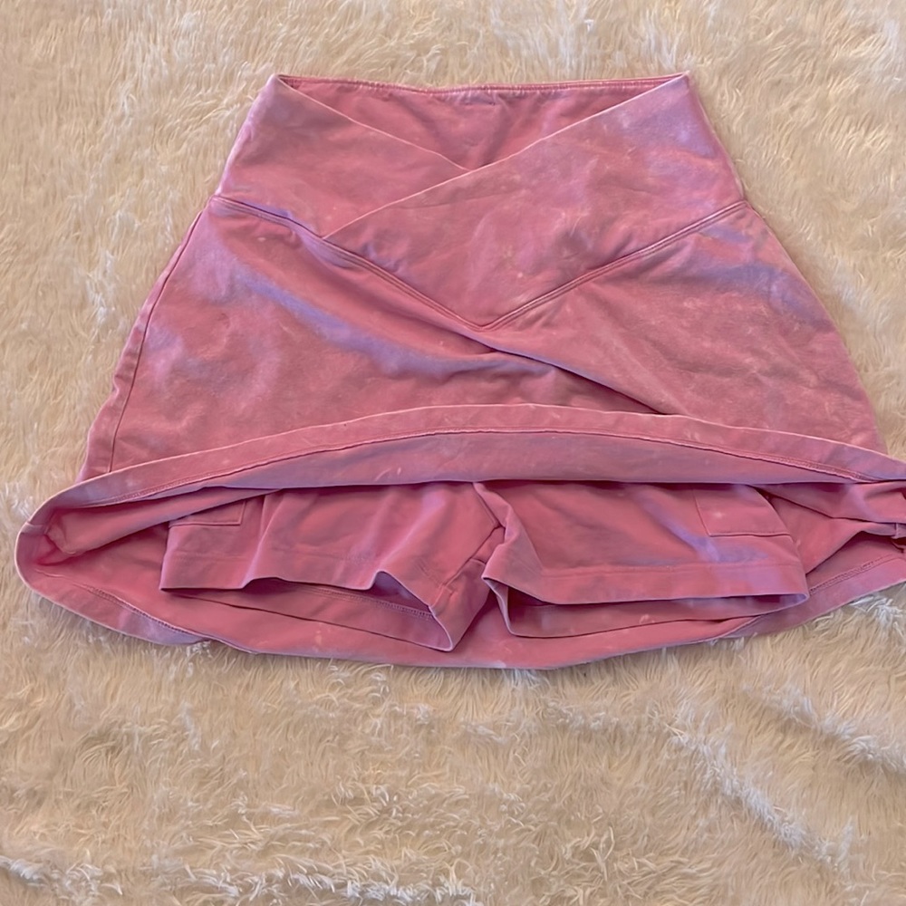 PINK garment dyed skort
